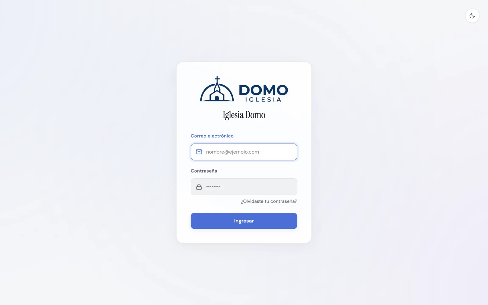 La pantalla de inicio de sesi&oacute;n de Domo